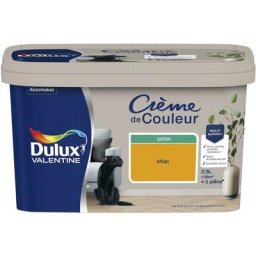 Peinture Crème De Couleur Satin Miel 2,5 l Dulux Valentine Miel