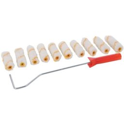 Kit peinture : mini-monture pour rouleau avec 10 manchons, 100 mm, 100 Mm