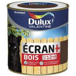 Peinture Ecran+ Bois Satin Brun Normandie 0,5 l Dulux Valentine Brun Normandie