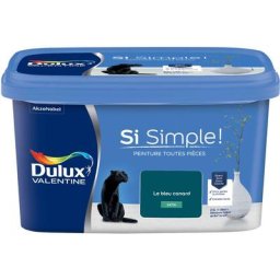 Peinture toutes pièces Si Simple Aspect Satin - Le Bleu Canard 2,5 l Dulux Valentine Le Bleu Canard