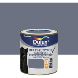 Dulux Valentine - Peinture Multi-Supports Extérieure Satin Titane 0,5 l Titane