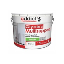 Peinture Laque multi-supports satin 10 litres blanc - ADDICT
