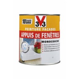 V33 - Peinture appuis de fenêtres - Ton pierre 1 l Finition : Satin - Ton pierre
