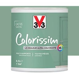 V33 - Peinture Multi-supports Colorissim Satin Cactus 0,5 l - Cactus