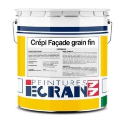 Enduit façade, crepi grains fins, application rouleau, 25 kg ecran 77 Blanc 25 Kg - Blanc