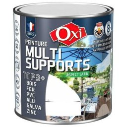 OXI - Peinture Multi Supports Blanc Satin 0.5L - Blanc ral 9010