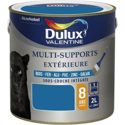 Peinture Multi-Supports Extérieure Satin Bleu Breton 2 l Dulux Valentine Bleu Breton