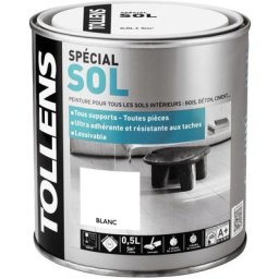 Peinture Spéciale Sol - Satin - Toutes pièces - Tous Supports - Lessivable - Blanc - 0,5L = 5m2
