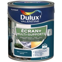 Ecran+ multi-supports exterieure - Peinture en Phase Aqueuse Éxtérieur - Satin Bleu Amazone 2 l