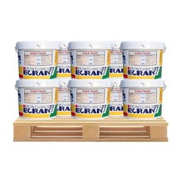 Enduit façade, crepi grains fins, application rouleau, 25 kg ecran 77 Blanc 10 x 25 Kg - Blanc