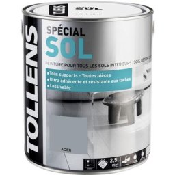 Peinture Spéciale Sol - Satin - Toutes pièces - Tous Supports - Lessivable - Acier - 2,5L = 25m2