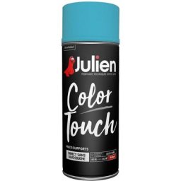 Peinture aérosol Color Touch multi-supports - Brillant Bleu Caraïbes - 400 ml Julien Bleu Caraïbes