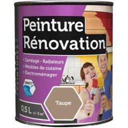 Batir Peintures - Peinture rénovation multi-surfaces boîte 0,5 l taupe