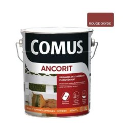 Ancorit rouge oxyde 3L - Primaire antirouille phosphatant pour supports ferreux Comus rouge oxyde