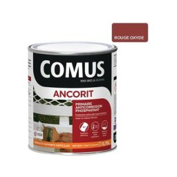 ANCORIT ROUGE OXYDE 0.75L - Primaire antirouille phosphatant pour supports ferreux - COMUS - rouge