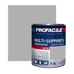 Peinture intérieure multi-supports Profacile Gris Beton 0.5 litre - Gris Beton