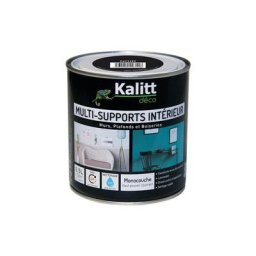 Peinture multi support satin noir 0.5 litre Kalitt