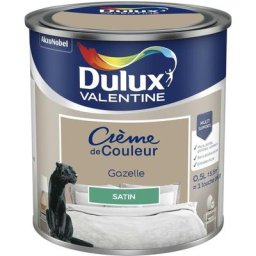 Peinture Crème De Couleur Satin Gazelle 0,5 l Dulux Valentine Gazelle