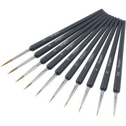 10 pcs Pinceaux Peinture-Tailles Différentes Pinceaux Aquarelle Pinceau Détails Minutieux et