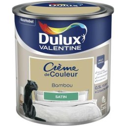 Peinture Crème De Couleur Satin Bambou 0,5 l Dulux Valentine Bambou