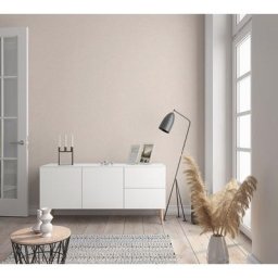 Papier peint uni beige creme structure 10.05 x 0.53 m - Beige Crème