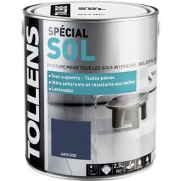 Peinture Spéciale Sol - Satin - Toutes pièces - Tous Supports - Lessivable - Ardoise - 2,5L = 25m2