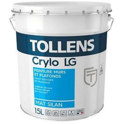 Peinture Tollens Crylo lg Mat Silan Intérieure, Allégée et Siloxanée 15L Votre teinte: Blanche
