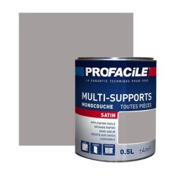Peinture intérieure multi-supports Profacile Gris Doré 0.5 litre - Gris Doré