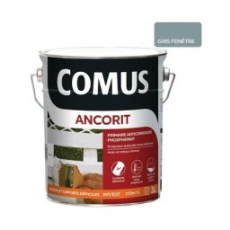 Ancorit gris fenetre 3L - Primaire antirouille phosphatant pour supports ferreux Comus gris fenêtre
