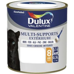 Peinture Multi-Supports Extérieure Satin Blanc (ral 9003) 0,5 l Dulux Valentine Blanc (ral 9003)