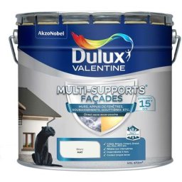Peinture Multi-Supports Façade - protection 15 ans sur 15 matériaux - Mat Blanc 10 l Dulux