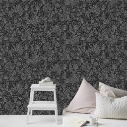 Superfresco Easy - Papier peint intissé Forêt Magique Puck 1005 x 52cm Noir, blanc - noir blanc