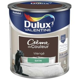 Peinture Crème De Couleur Satin Wengé 0,5 l Dulux Valentine Wengé
