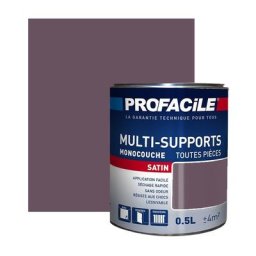 Peinture intérieure multi-supports Profacile Prune 0.5 litre - Prune