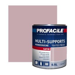 Peinture intérieure multi-supports Profacile Rose Antique 0.5 litre - Rose Antique