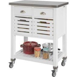 Sobuy - Desserte à roulettes Armoire de Rangement Cuisine Desserte de Cuisine avec roulettes - Plan