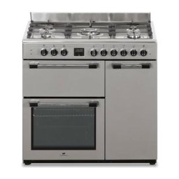 Cuisiniere piano gaz 3 fours électriques Continental Edison CECP903FIX 5 feux - Inox - Largeur 90 cm