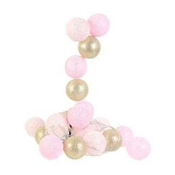 Guirlande Boule 20led Nuance Rose Dore 4x372cm - rose dore