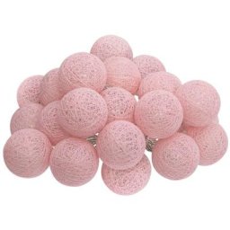 Guirlande Led Secteur 20 Boules roses D6cm Atmosphera créateur d'intérieur - Multicolore