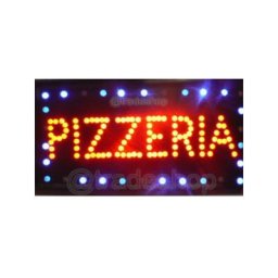 Trade Shop - Led Light Teaching With Pizzeria écrit Pour Les Restaurants Et Le Bar 50 x 25 Cm -