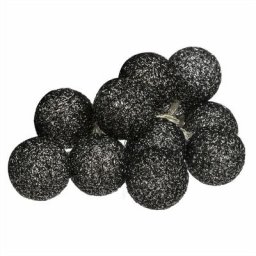 Guirlande led 10 boules noir pailleté D6 Atmosphera créateur d'intérieur - Modèle 1 noir