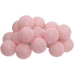 Guirlande led rose clair 16 boules D3.5 Atmosphera créateur d'intérieur - Rose clair