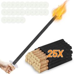 Swanew - Torches de cire Temps de combustion 90 min, torches d'extérieur en cire naturelle avec