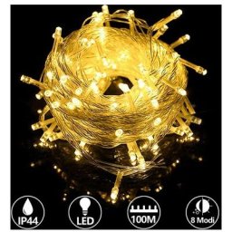 100m 400 led Guirlande Lumineuse Étanche Éclairage Noël Lumières Rideau Lumières, Blanc Chaud
