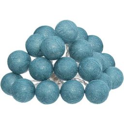 Guirlande Led Secteur 20 Boules bleues D6cm Atmosphera créateur d'intérieur - Bleu canard