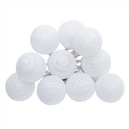 Guirlande led blanc 10 boules D6 Atmosphera créateur d'intérieur - Blanc