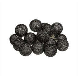 Guirlande led à piles 16 boules noires D3.5 Atmosphera créateur d'intérieur - Modèle 1 noir