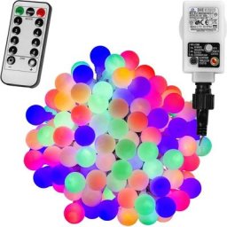 Guirlande lumineuse boules led, blanc chaud/ blanc froid/ multicolore, 50 100 200 led, sur secteur