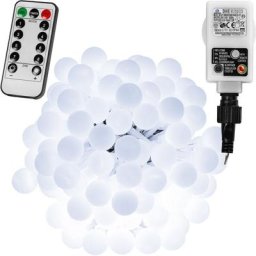 Guirlande lumineuse boules led, blanc chaud/ blanc froid/ multicolore, 50 100 200 led, sur secteur