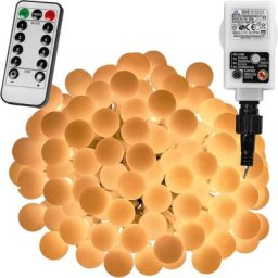 Guirlande lumineuse boules led, blanc chaud/ blanc froid/ multicolore, 50 100 200 led, sur secteur